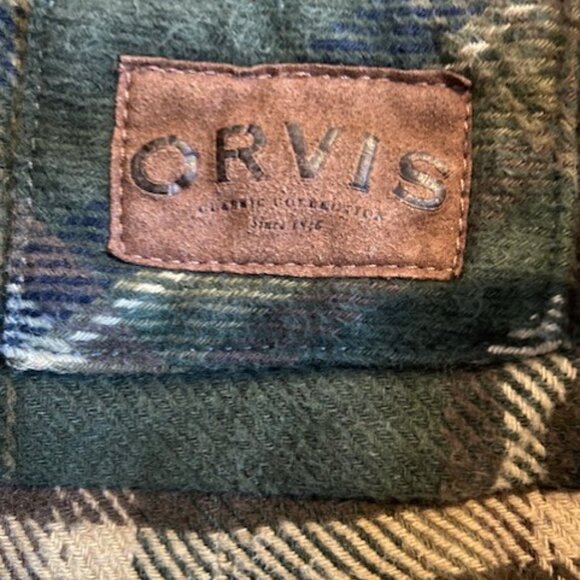 Orvis heavy flannel Shacket Size L - Picture 4 of 6